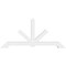 Ekena Millwork Vanguard Architectural Grade PVC Gable Bracket, 72"W x 33"H x 4"D x 4"F, 11/12 Pitch GBP072X33X0404VAN00 - alternate 3